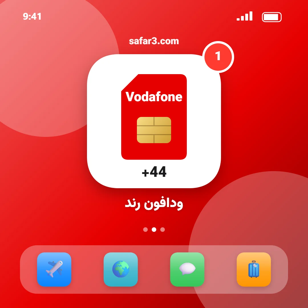 سیم کارت رند ودافون انگلیس +44 – شماره رند و VIP – پیامک و تماس در ایران